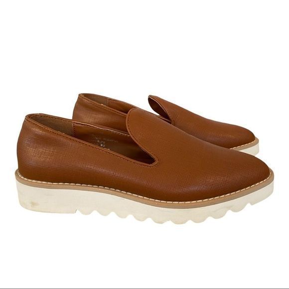 Kenneth Cole Reaction camel cognac loafers flat shoes SIZE 9 NWT - Picture 1 of 8